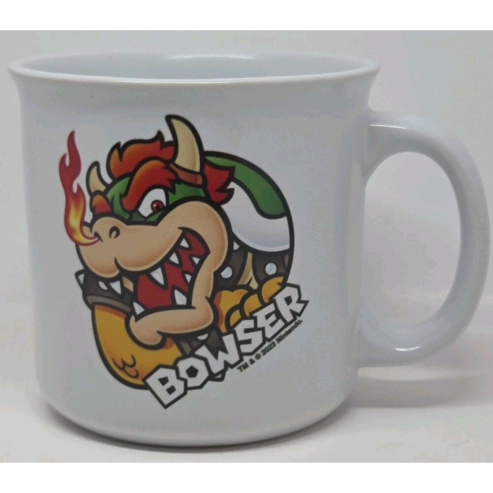 Super Mario Brothers Nintendo Bowser White Ceramic Coffee Mug 2023